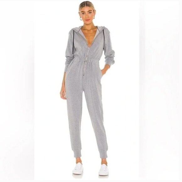 WeWoreWhat Leisure Suit Gray Sweatsuit Jumpsuit Onesie - Picture 1 of 11